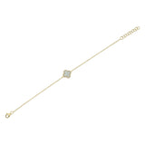 0.07CT DIAMOND & 0.40CT MOTHER OF PEARL CLOVER BRACELET