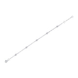 0.10CT 7" BEZEL-SET DIAMOND STATION SPARKLE CHAIN BRACELET