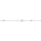 0.10CT 7" BEZEL-SET DIAMOND STATION SPARKLE CHAIN BRACELET
