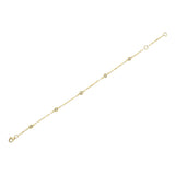 0.10CT 7" BEZEL-SET DIAMOND STATION SPARKLE CHAIN BRACELET