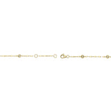 0.10CT 7" BEZEL-SET DIAMOND STATION SPARKLE CHAIN BRACELET