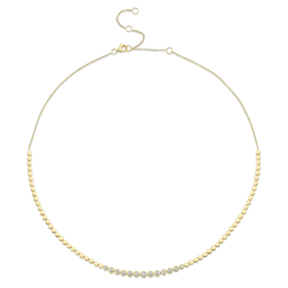 0.46CT DIAMOND BEZEL NECKLACE