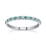 0.10CT DIAMOND & 0.10CT EMERALD BAND
