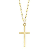 0.06CT DIAMOND CROSS SPARKLE CHAIN NECKLACE