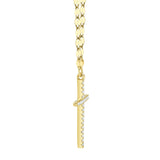 0.06CT DIAMOND CROSS SPARKLE CHAIN NECKLACE