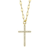 0.06CT DIAMOND CROSS SPARKLE CHAIN NECKLACE