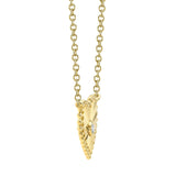 0.02CT DIAMOND BEZEL RIBBED HEART NECKLACE