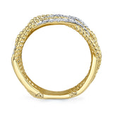 0.62CT DIAMOND TWISTED RING