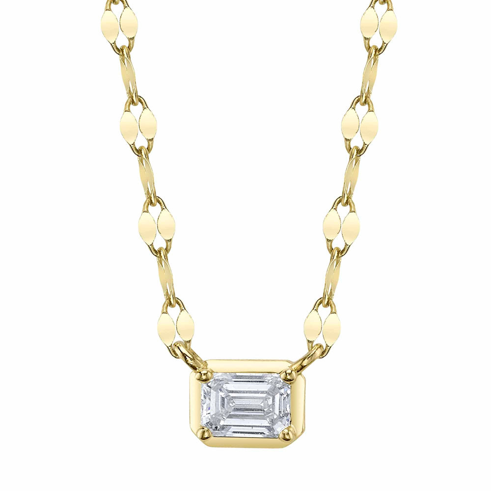 0.20CT DIAMOND EMERALD SPARKLE CHAIN NECKLACE