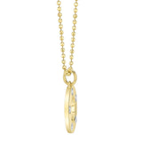 0.24CT DIAMOND CIRCLE FACETED BALL CHAIN NECKLACE