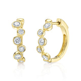 0.84CT DIAMOND BEZEL HOOP EARRING