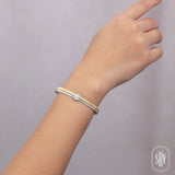 0.28CT DIAMOND PAVE CIRCLE BANGLE