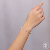 0.19CT DIAMOND CLOVER BANGLE