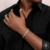 0.93CT DIAMOND MATTE MEN'S CUFF BRACELET