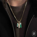 0.48CT DIAMOND BAR DOG TAG PENDANT