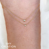 0.10CT DIAMOND BEZEL NECKLACE