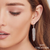 0.60CT DIAMOND FEATHER EARRING