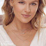 0.07CT DIAMOND LOVE KNOT CIRCLE NECKLACE