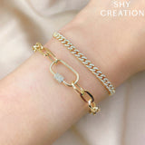 0.23CT DIAMOND PAPER CLIP LINK BRACELET