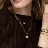 1.36CT DIAMOND PAPER CLIP LINK NECKLACE