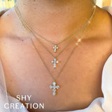 0.50CT DIAMOND CROSS NECKLACE