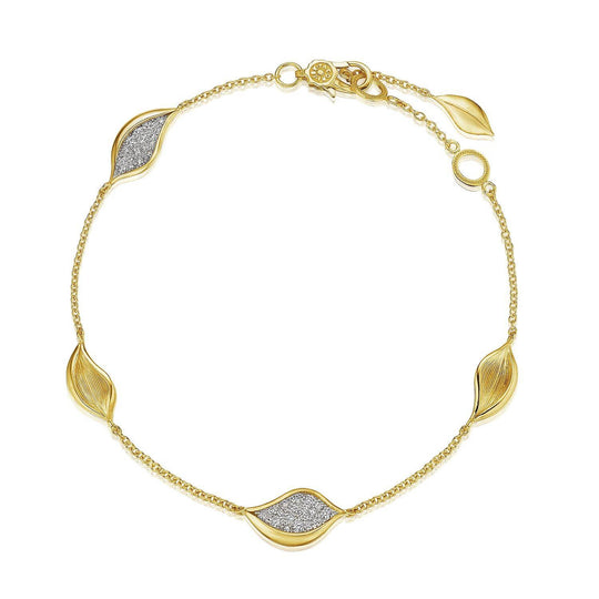 Petal Diamond Pavé Station Bracelet