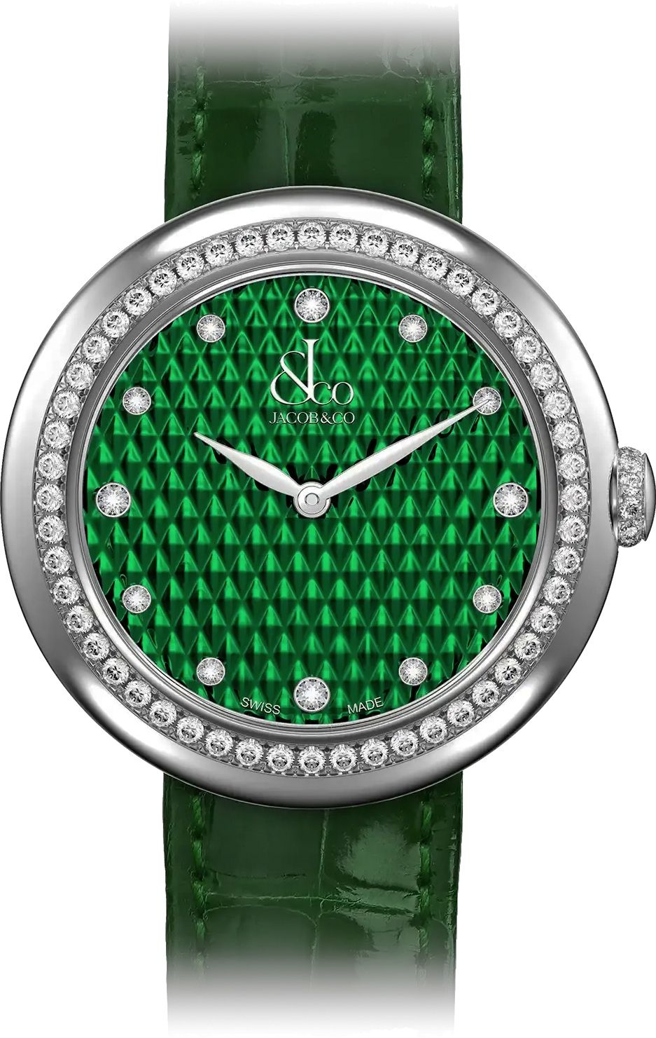 Jacob & Co. Brilliant Stainless Steel With Green Dial 34 mm Watch