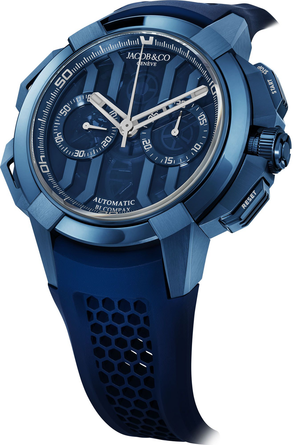 Jacob & Co. Epic X Chrono Blue PVD Titanium 44 mm Watch