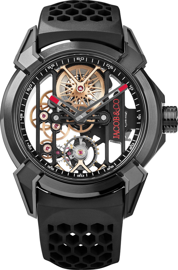 Jacob & Co Epic X Black Titanium Black Ring (5N Color Gears) 44 mm Watch