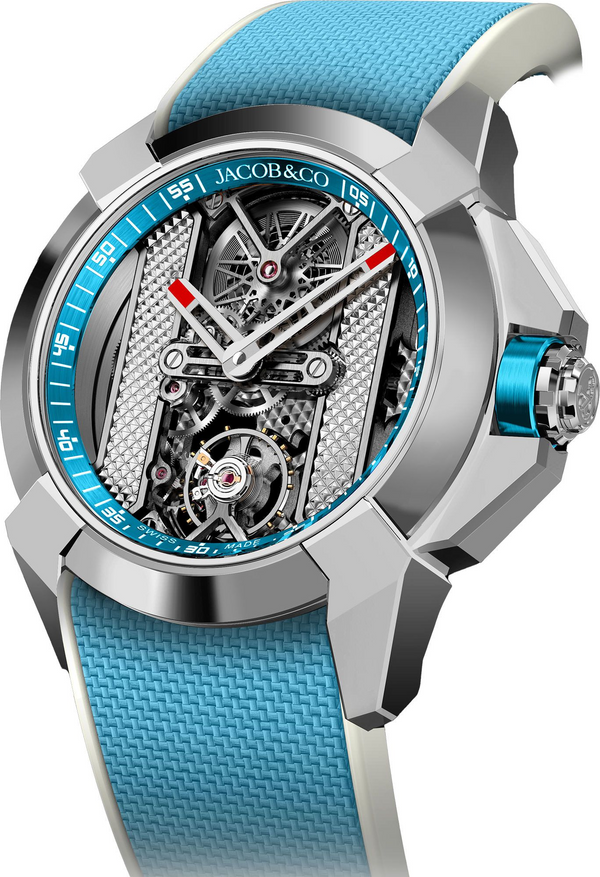 Jacob & Co Epic X Bridges Light Blue (Grey Movement) 44 mm Watch