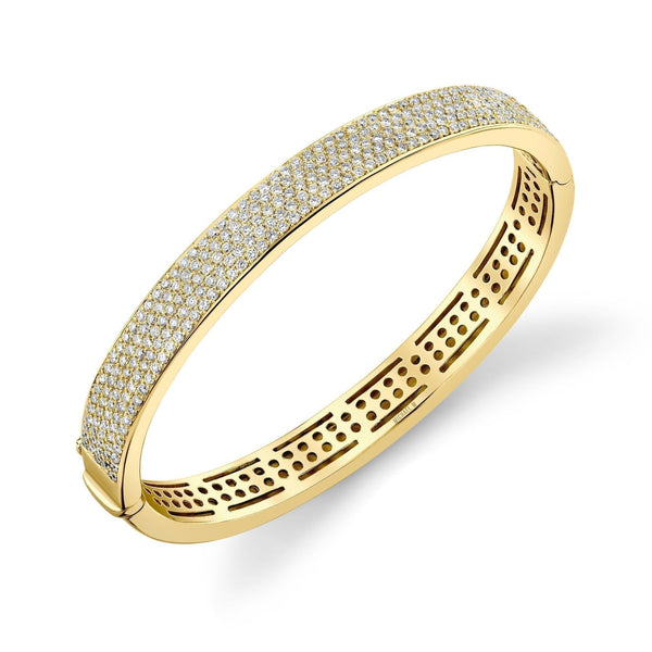 MICHAEL M Bracelets 18K Yellow Gold / Medium Europa Diamond Pave Bracelet MAB103
