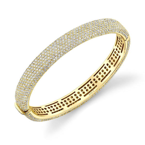 MICHAEL M Bracelets 18K Yellow Gold / Medium Europa Diamond Pave Infinity Bracelet MAB103F