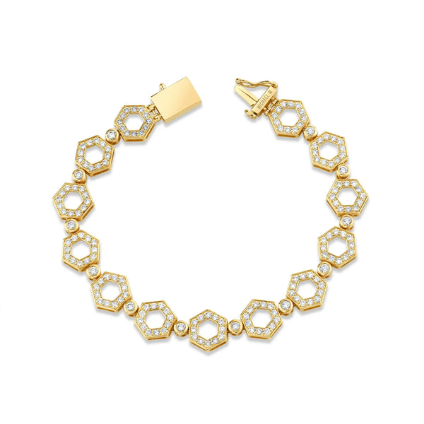 MICHAEL M Bracelets Pavé Hex Infinity Bracelet