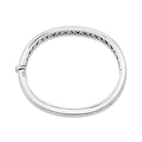 Silver Orb Split Hinged Bracelet