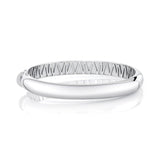 Polished Silver Orb Split Hinged Bracelet