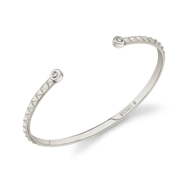 MICHAEL M Bracelets Silver / Small Silver Foundation Cuff Bracelet S-BR378