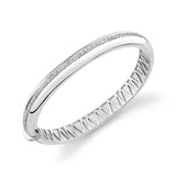 Silver Orb Split Hinged Bracelet