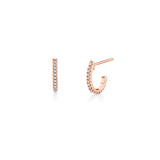 Diamond Huggie Hoop Earrings