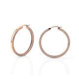 Large Chroma Gold Edge Pavé Hoops
