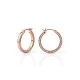 Small Chroma Gold Edge Pavé Hoops