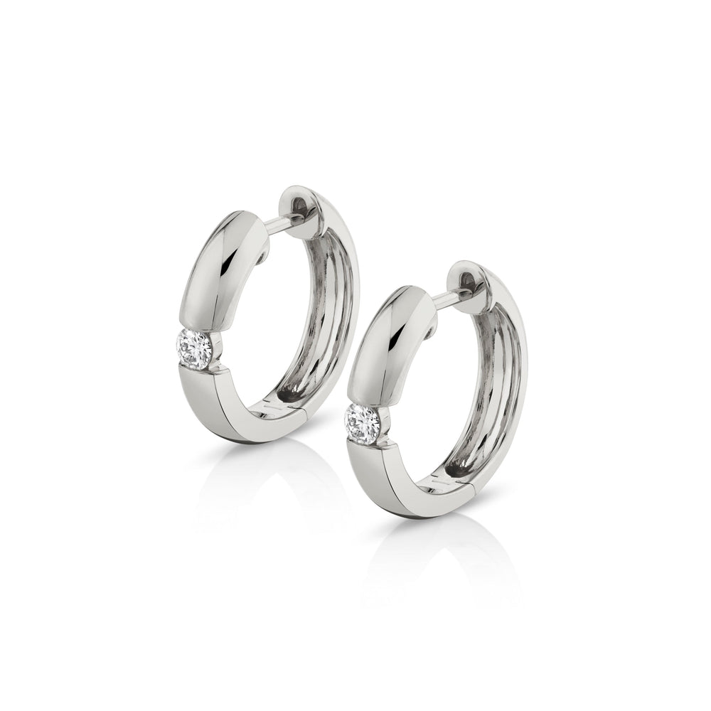 Silver Orb Split Huggies