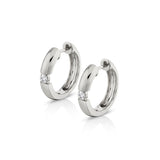 Silver Orb Split Huggies