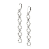 Plain Hex Long Infinity Earrings