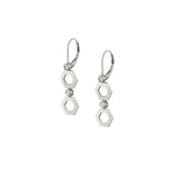 Plain Hex Short Infinity Earrings