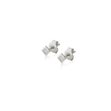 Princess Bezel Stud Earrings