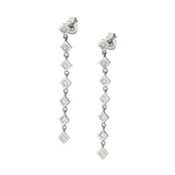 Princess Bezel Tennis Earrings