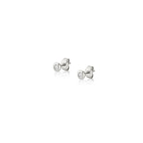Round Bezel Stud Earrings