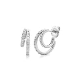 Tetra Double Huggie Hoops