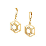 Hex Truss Dangle Earrings