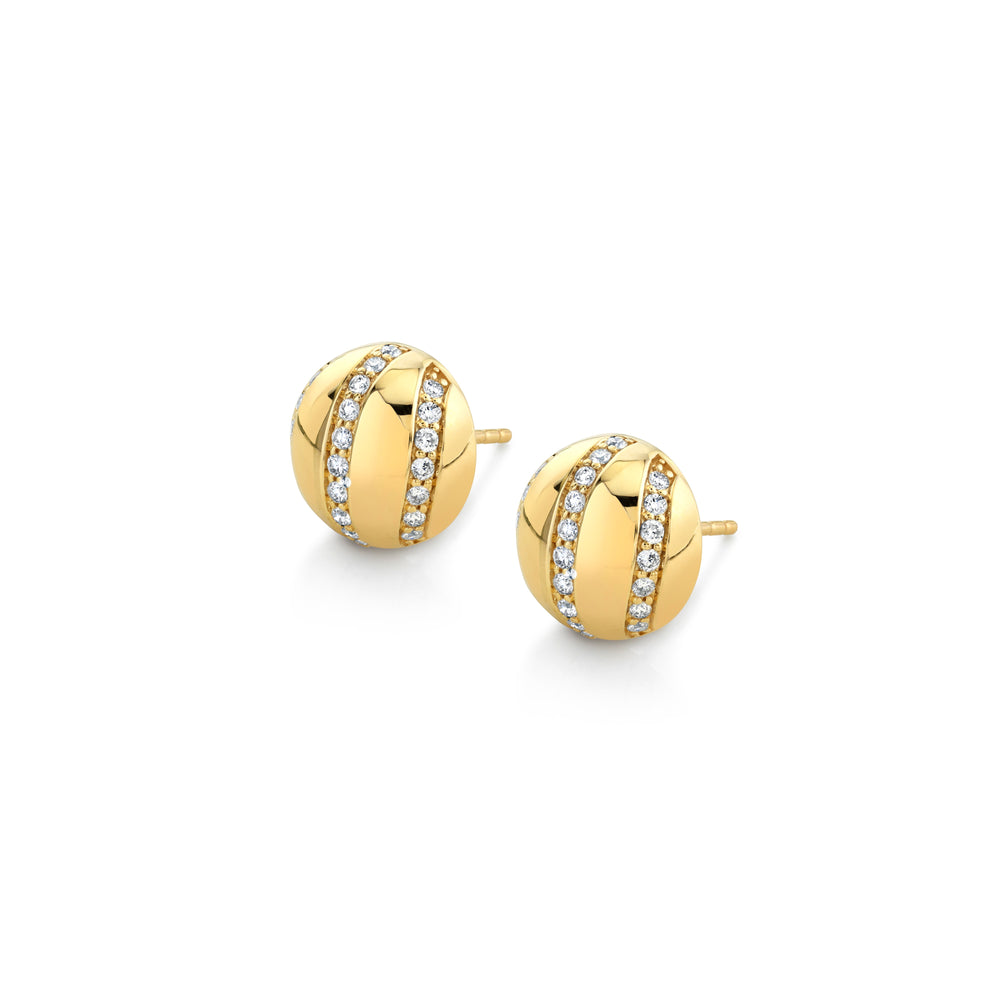 Orb Stripe Button Studs